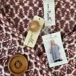 Simply Noelle  Nantucket Collection Mauve & Cream Crochet Wrap Shawl with Buttons Photo 7