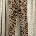 We Wore What Stiletto Slit Skinny Jeans in Cheetah Brown Photo 0