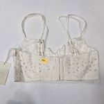 Tularosa Valentina Embroidered Bra Top in White XS Photo 10