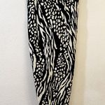 Veronica Beard - Ari Black & Bone Animal Print Ruched Skirt Size 4 Photo 5
