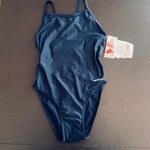 One Piece Sporti Solid Thin Strap  Swimsuit Photo 6