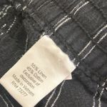 Sonoma  Womens Pinstripe Pull On Pants Size M‎ Black Tassel Coastal Linen BOHO Photo 6