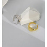 Boutique Chunky Solid Unisex 14k White Gold Plated Sterling Signet Ring, Adjustable Photo 8