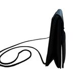 Vintage 60s Black Satin Pleated Purse Clutch Gold Tone Rhinestone Infinity Clasp Photo 5