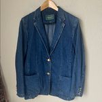 Ralph Lauren  vintage denim gold button blazer jacket Photo 1