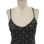 Betsey Johnson Luxe Vintage Slip Dress Mini Glitter Black Gold Size Small Photo 1