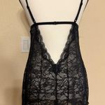 Victoria's Secret Y2K Very Sexy Black Slip Dress Chemise Teddy Large Lace Bow Photo 3