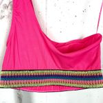 Peixoto Womens One Shoulder 2 Piece Bikini Swim Suit Pink Ribbed Fabric Trim XL Photo 14