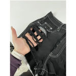 Carmar Shorts Womens 25 Black High Rise Distressed Denim Cutoff Made USA 0115228 Photo 7