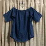Urban Renewal Denim Off the Shoulder Top Photo 5