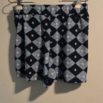 Derek Heart  Blue and White Argyle Shorts Photo 3