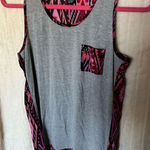 Rue 21 Grey & Patterned Tank Top Woman’s Size Medium Photo 0