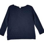 J.Jill Sweater Womens Large Blue Stretch Office Casual Versatile Bohemian Preppy Photo 0