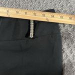 White House | Black Market WHBM Women's Black Wide-Leg Dress Pants‎ Size 6 Side Zip Embellished Belt Loops Photo 6