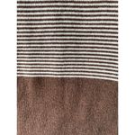 Brown and Beige Striped Knit Scarf Photo 3