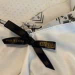 Ali & Kris  Aztec Print Crop Top Size Medium White Black Sheer Layer Geometric Photo 4