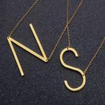 Gold Initial Pendant Necklace Letters A Photo 7