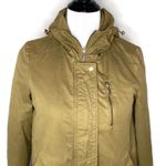 ZARA  Green Outwear Puffer Hooded Jacket Size XS Distressed Pockets Full Zip‎ Photo 4