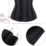Womens Waist Trainer‎ Large Black Breathable Latex Shaper Photo 6