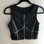 Contrast White Stitching Cami Tank Crop Top Size M Photo 0