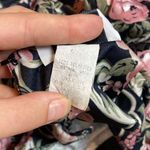 VINTAGE FLORAL LONG SLEEVE PLEATED LAYERED DRESS HOLIDAY PARTY Blue Size 6 Photo 2