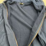 True Religion  Blue Rose Gold Crystal Box Boyfriend Zip Hoodie Sweatshirt Size M Photo 9