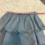 Mi Ami large tired chambray skirt Blue Photo 2