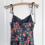 Finders Keepers • Nina Dress black floral satin ruched cut out slip cinched midi Photo 11