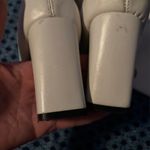 Size 11 white knee high chunky heel boots Photo 3