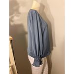 Banana Republic Light Sky Blue Satin Blouse Photo 4