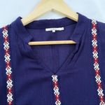 Revolve Tularosa Arabella Navy Embroidered Tunic Dress XS EUC Photo 2