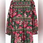 Farm Rio  Dress Mini Floral Black Flower Garden Cotton Pink Swing Resort spring Photo 6