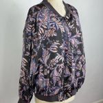 Free People  Paisley Satin Print Bomber Jacket Photo 1