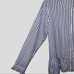 Denim & Co  super cute blue and white striped zip up jacket/top Photo 9