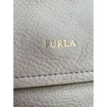 Furla Cream Leather Crossbody Shoulder Bag Flap Zip Closure Gold Hardware Photo 3