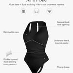 NWT Popilush Halter Bodysuit Shapewear V Photo 2