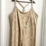 Old Navy Womens Bodysuit Powerchill Zebra Tan White Racerback Plus Size 4X Photo 0