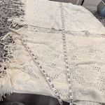 White Lace Open Front Kimono Shawl Floral Crochet Fringe Trim One Size Size undefined Photo 9