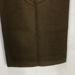 Donna Karan 100 Wool Deep Olive Green Midi Pencil Skirt with Slit Size 6 Photo 5