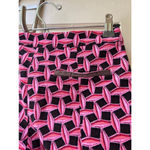 Vintage 90s low rise black pink geometric skinny leg cotton pants Size L Photo 8