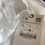 ZARA NWT  LACE TRIM TIE UP SATIN CAMISOLE TOP BLOGGERS FAV WHITE LARGE Photo 7