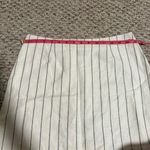 Gap  Linen-Cotton Mini Skirt New Off White Pinstripe- Size 2 Photo 4