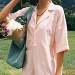 Princess Polly Pink Linen Sinclair Romper Playsuit Photo 0