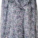 Isabel Marant  Pamais Floral Blouse Long Sleeve Button Down Ruffle Photo 0