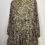 Altar'd State NWT  Leopard Print Long Sleeve Flowy Tiered Mini Dress Size S Photo 9