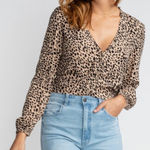 Billabong  Starry Nights Leopard Print Top Size Large Photo 0