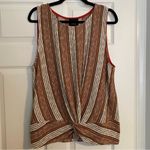 W5 NWT Anthropologie Multi-colored Striped Sleeveless Tie Front Knit Tank Top Photo 0