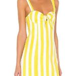 Lovers + Friends Revolve  Adele Mini Dress Lemon Stripe Sweetheart Sz XL yellow Photo 0