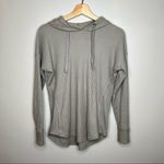 Abercrombie & Fitch Soft Cozy Tan Waffle Knit Long Sleeve Hoodie Size Small Photo 1