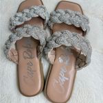 Cape Robbin  Silver Beaded Sandals Photo 4
